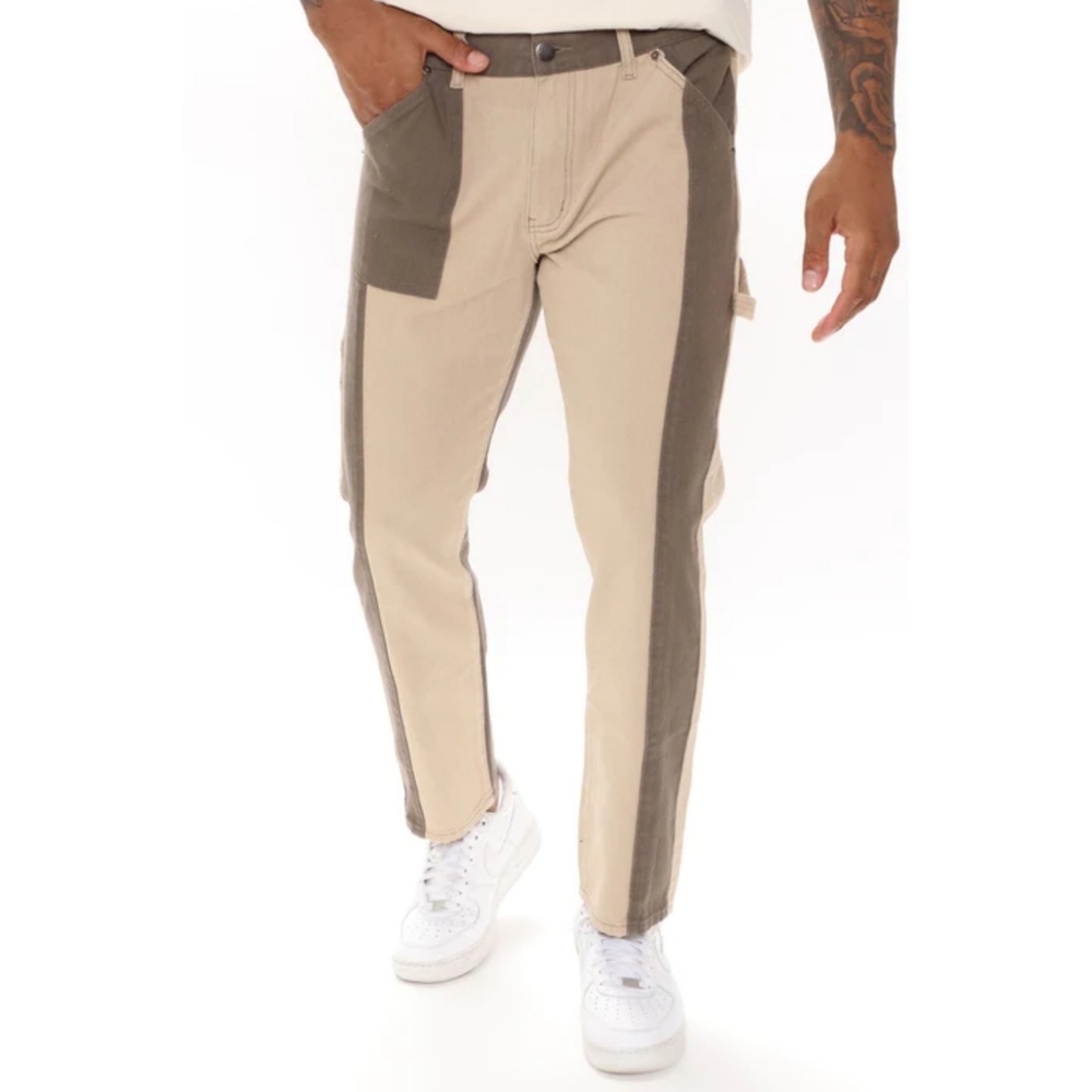 NWT Fashion Nova Men Two Tone Jeans